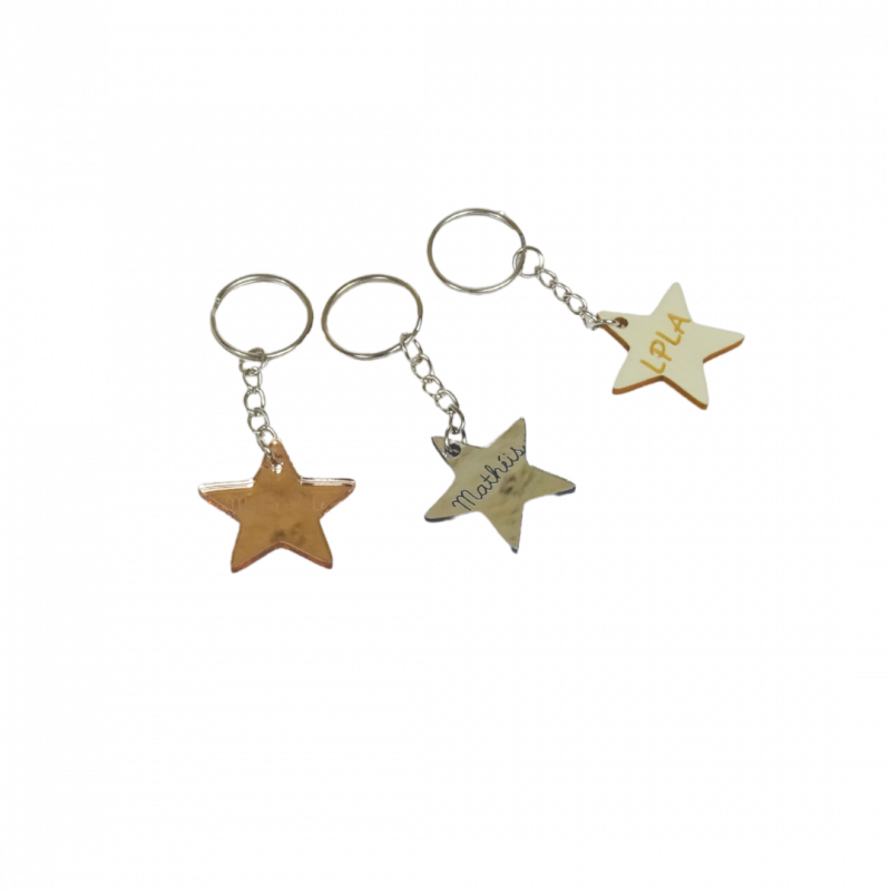 Porte clés étoiles personnalisé - Porte clé de noël étoile - Abraca-bébé-3