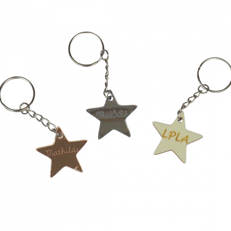 Porte clés étoiles personnalisé - Porte clé de noël étoile - Abraca-bébé-02