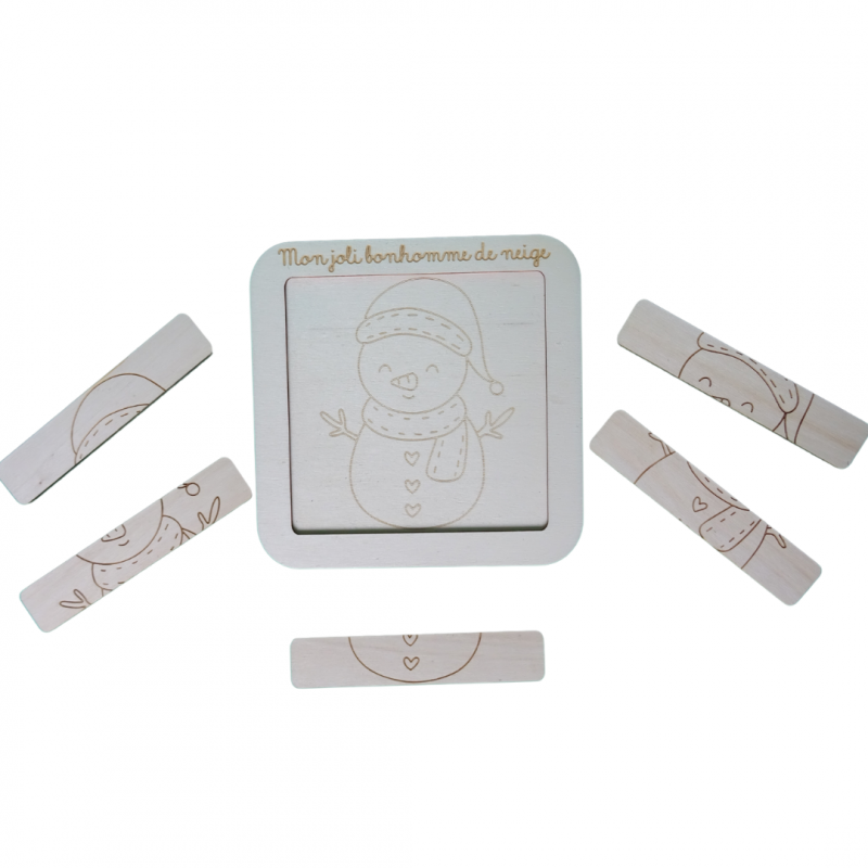 SOLDES- Mon premier puzzle 9M+ Bonhomme de neige – Image 3