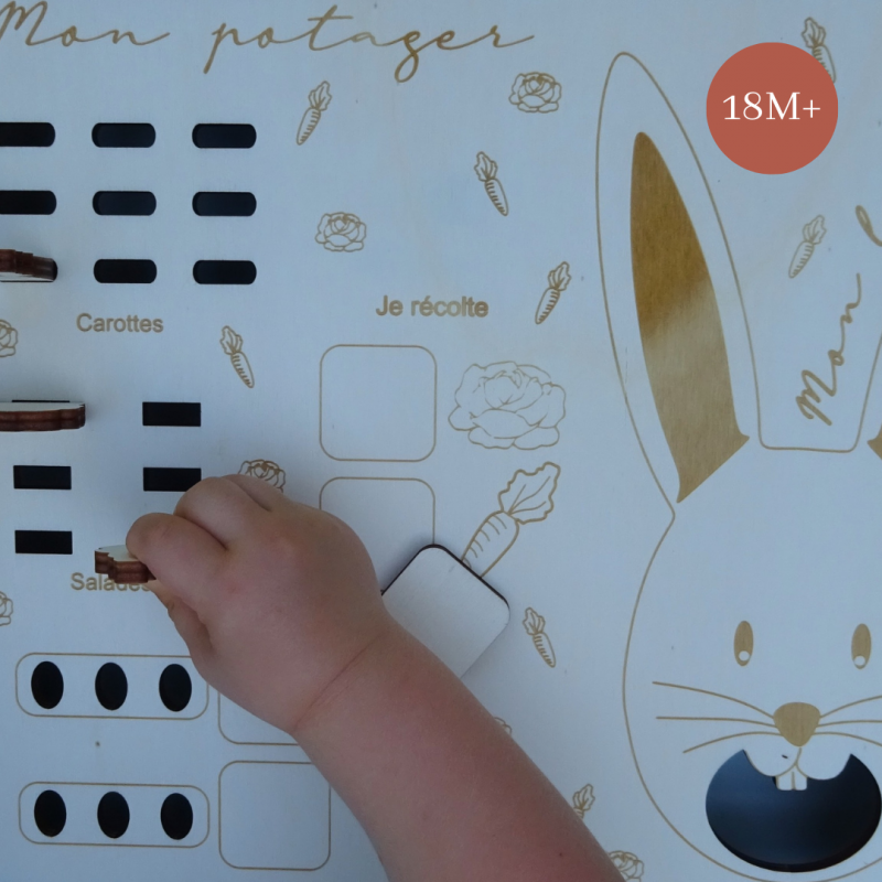 Grand couvercle éducatif Mon potager- Insert Ikea Trofast Mon potager – Image 4