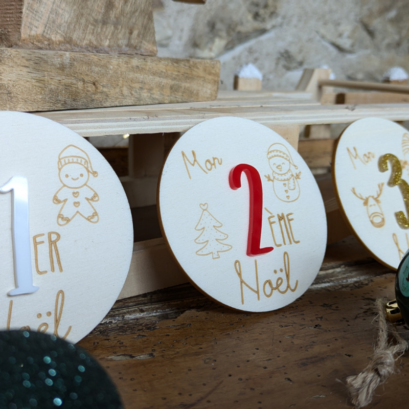 Cartes Étapes de Noël en Bois et PMMA en Relief – Image 6