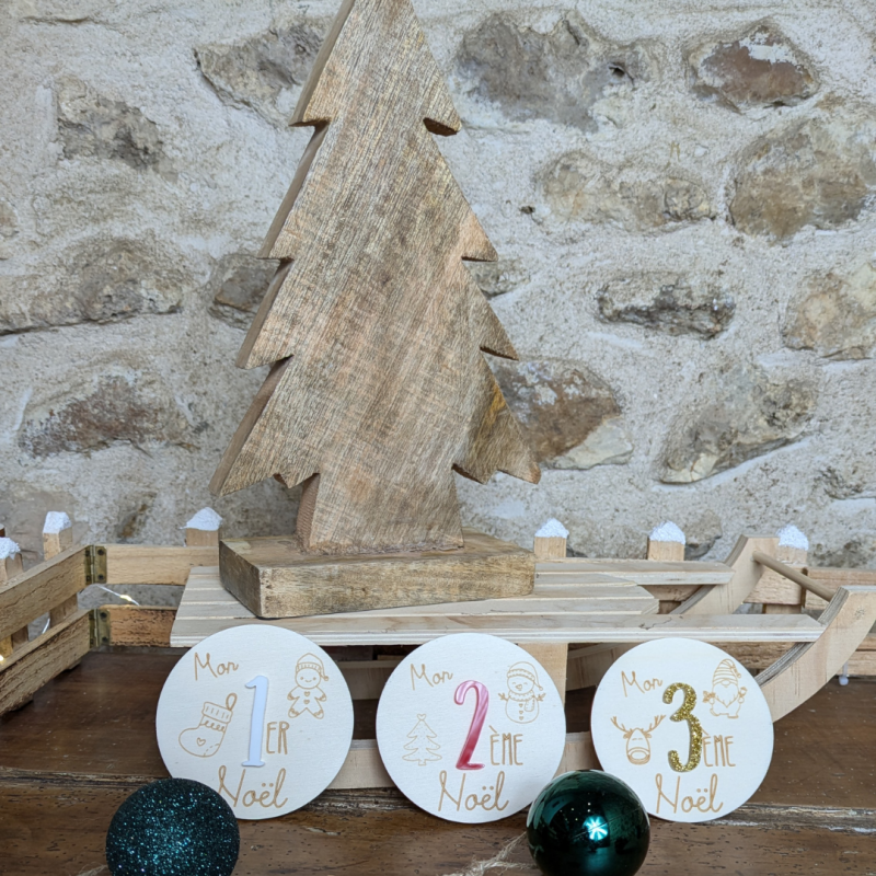 Cartes Étapes de Noël en Bois et PMMA en Relief – Image 5