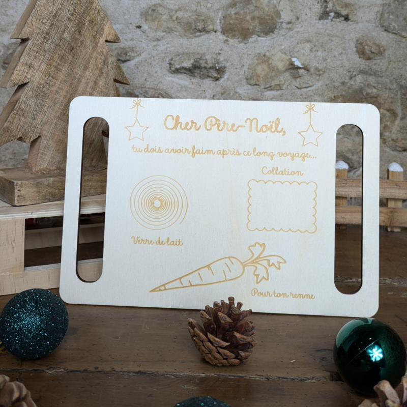 Plateau en Contreplaqué de Peuplier - Goûter du Père Noël – Image 2