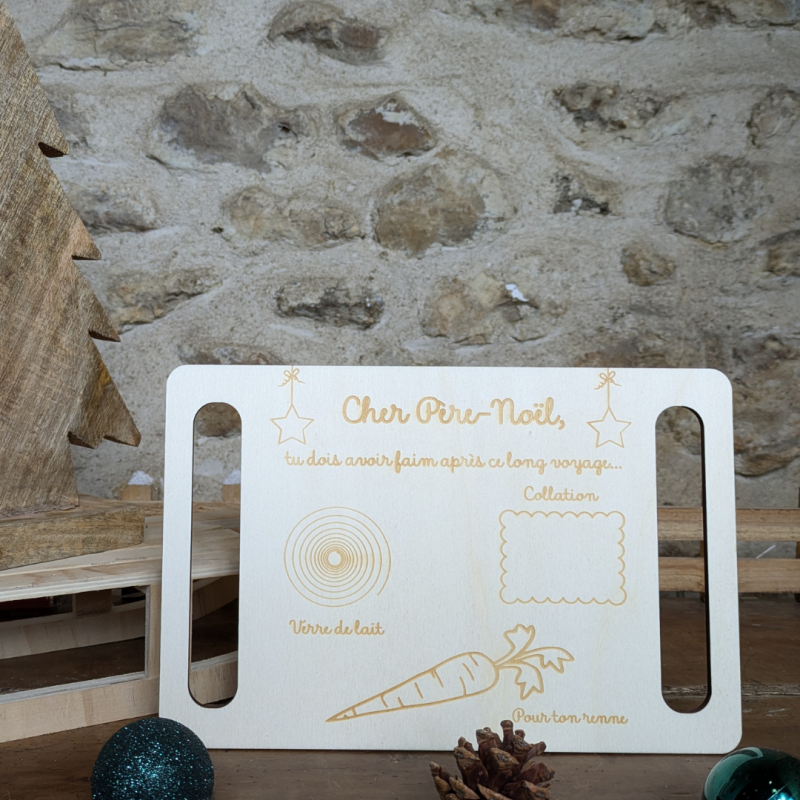 Plateau en Contreplaqué de Peuplier - Goûter du Père Noël – Image 3