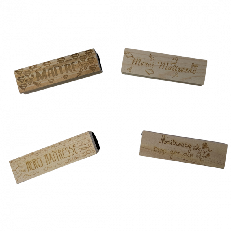 Brosse à tableau gravée en bois- Cadeau Fin d'année scolaire – Image 5